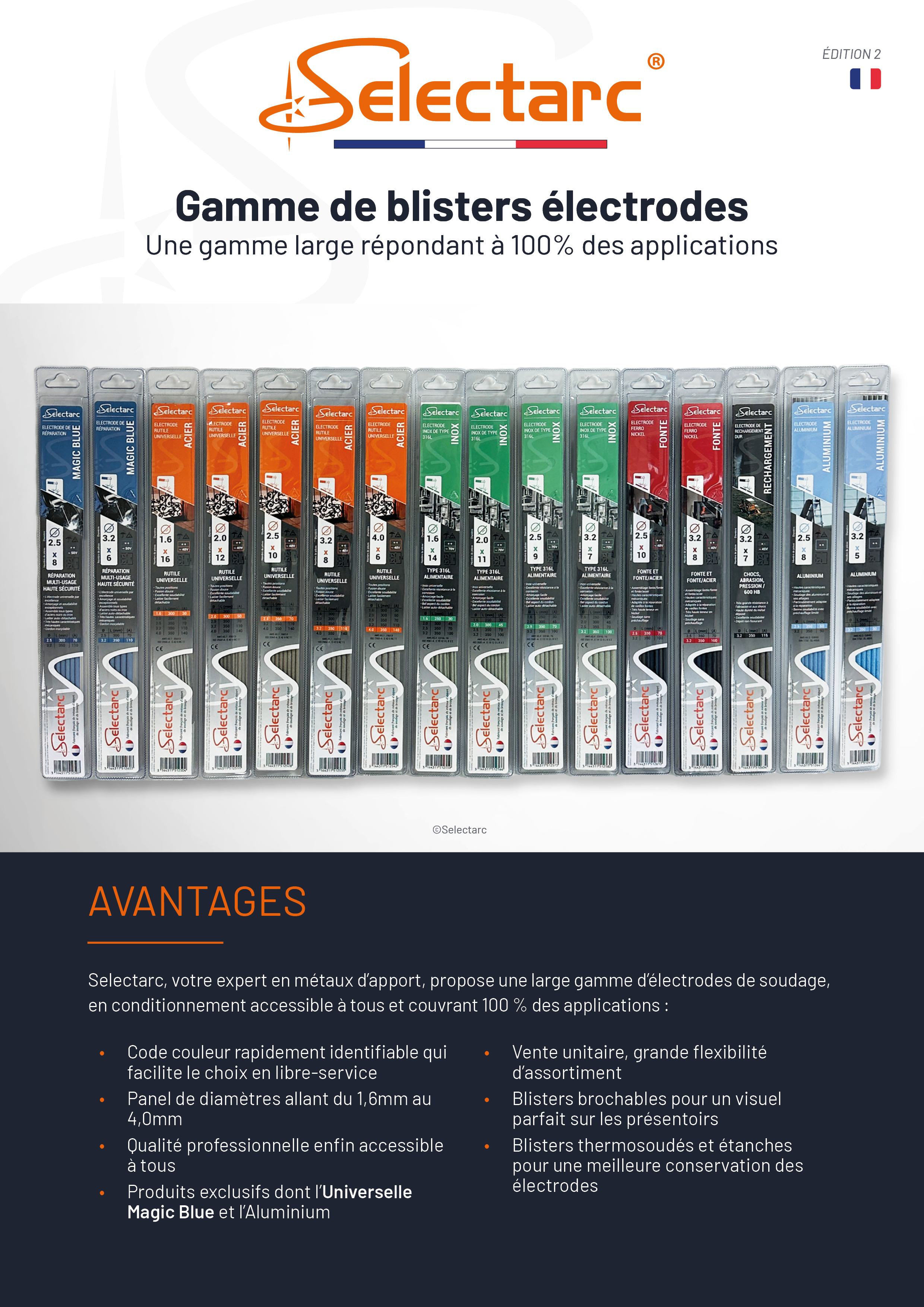 Flyer Blisters Electrodes Selectarc FR