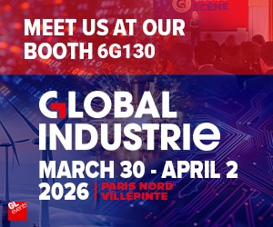 Affiche promotionnelle pour un événement industriel en avril 2026