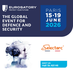 Affiche de l'événement Eurosatory sur la défense et la sécurité à Paris et participation de Selectarc